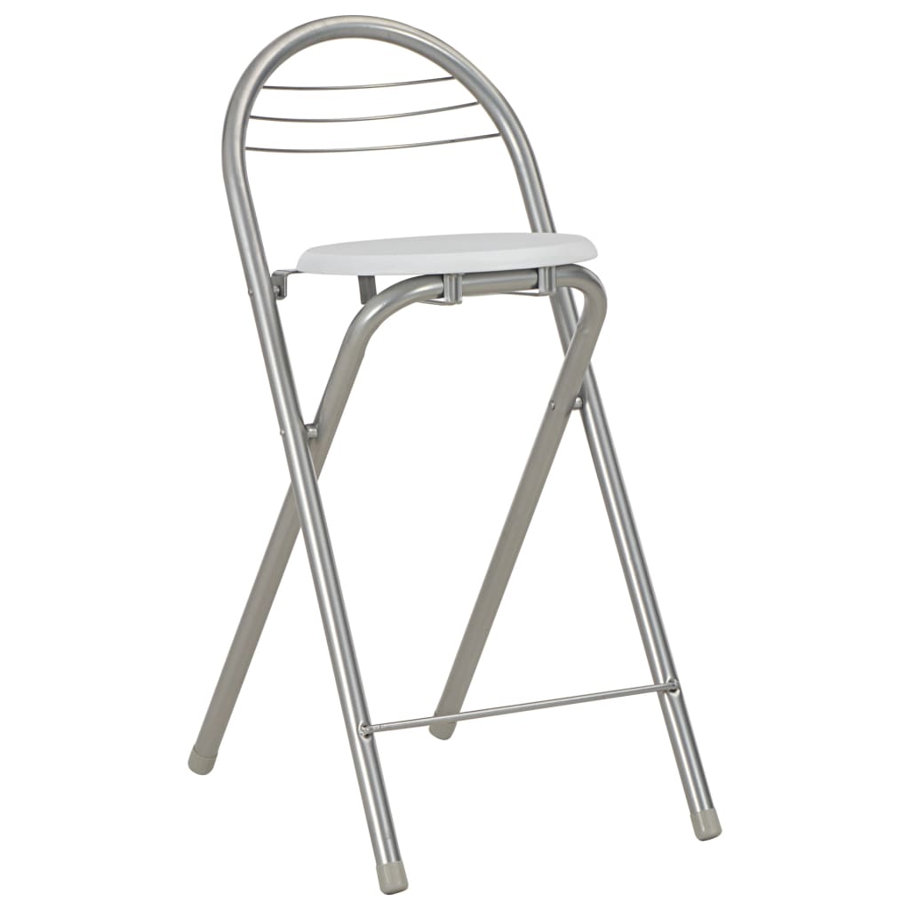 3 pcs conjunto de bar com prateleiras de madeira e aço branco - Image 7