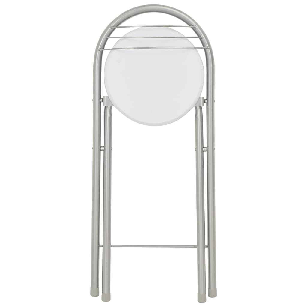 3 pcs conjunto de bar com prateleiras de madeira e aço branco - Image 10