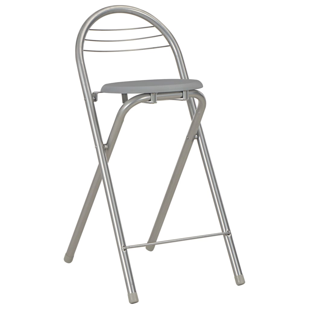 3 pcs conjunto de bar com prateleiras madeira e aço cinzento - Image 6