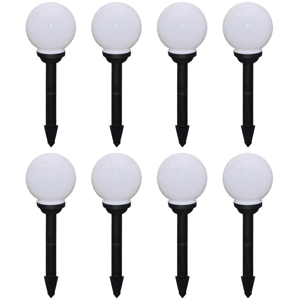 Candeeiros de exterior 8 pcs LED 15 cm com estacas de enterrar