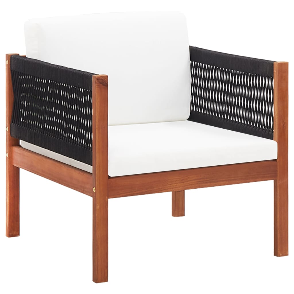 Conjunto lounge de jardim 4 pcs madeira de acácia maciça - Image 3