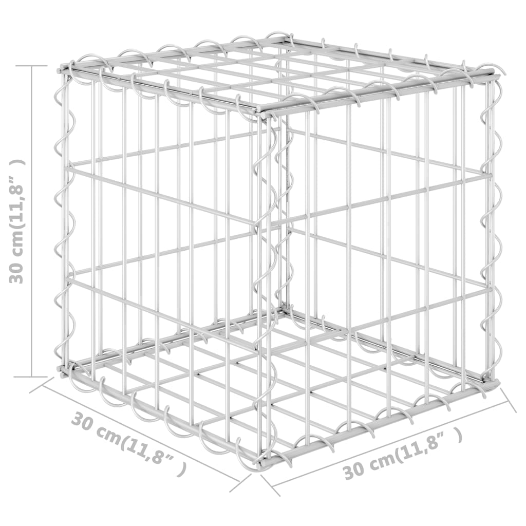 Canteiro elevado/cubo gabião 30x30x30 cm fio de aço - Image 5