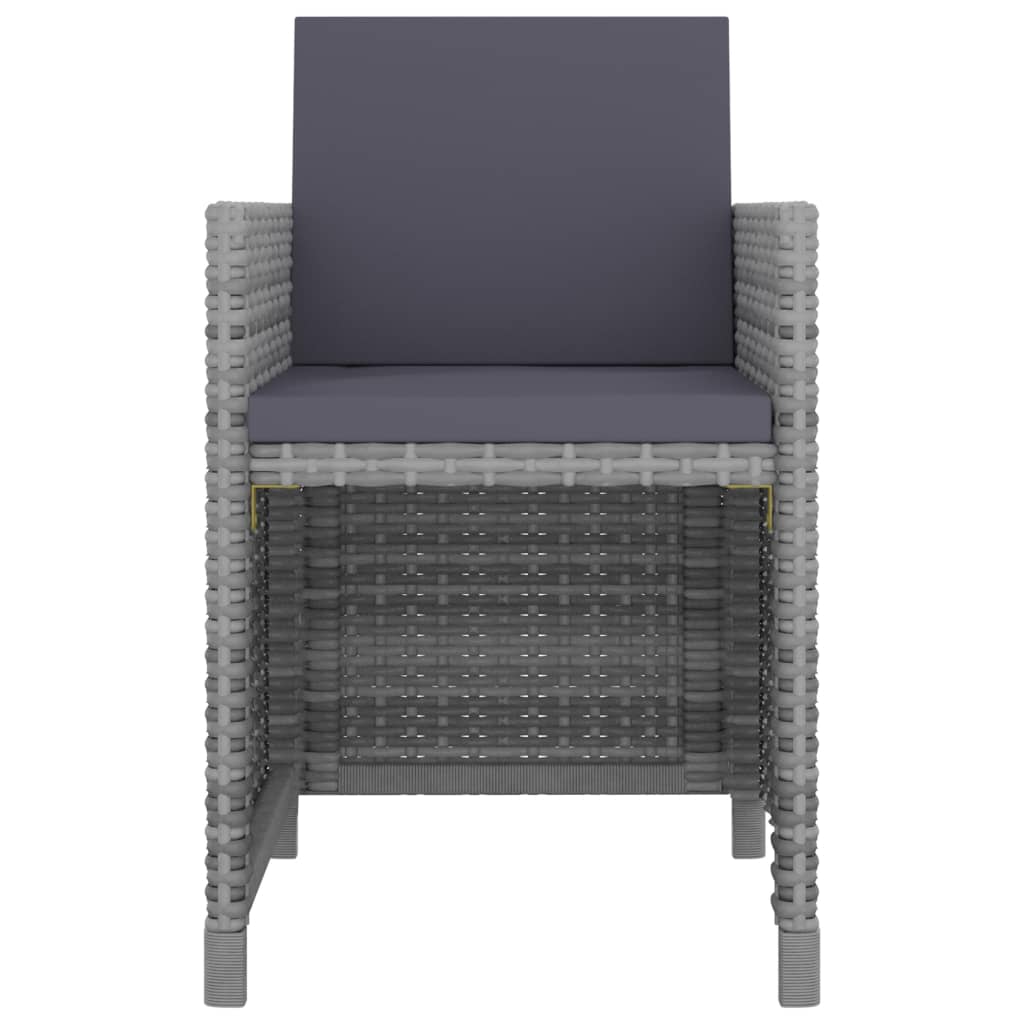 13 pcs conjunto jantar exterior c/ almofadões vime PE antracite - Image 4