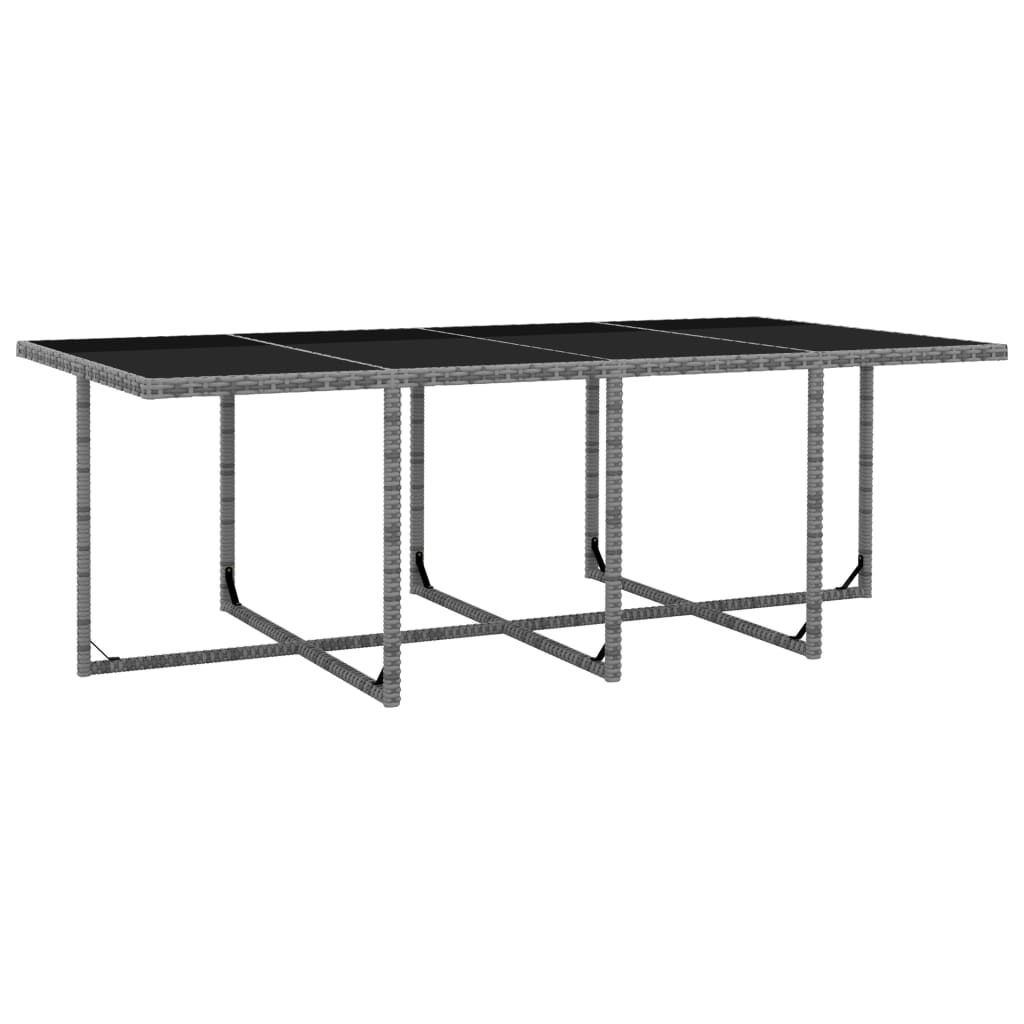 13 pcs conjunto jantar exterior c/ almofadões vime PE antracite - Image 5