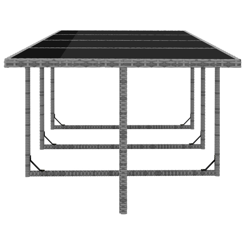 13 pcs conjunto jantar exterior c/ almofadões vime PE antracite - Image 6