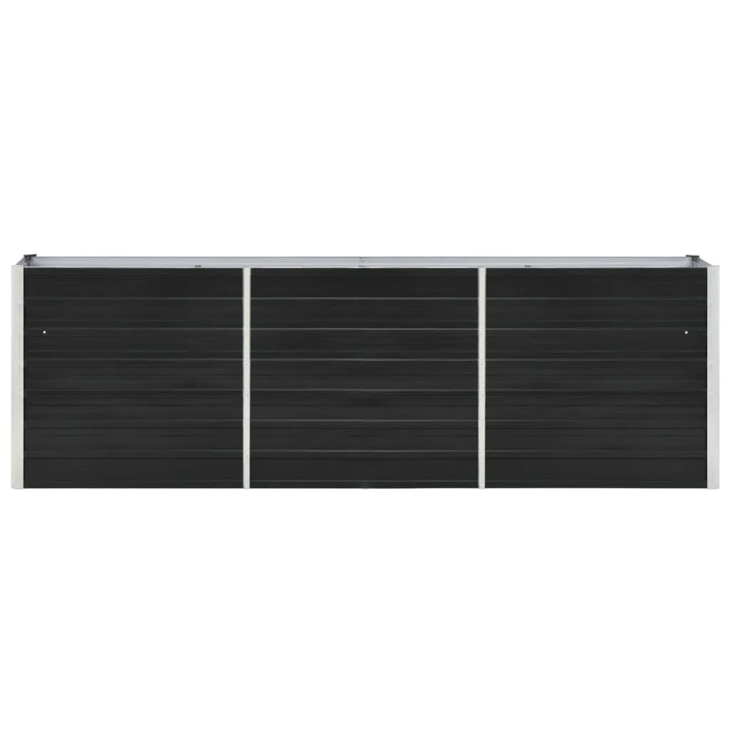 Canteiro elevado jardim aço galvanizado 240x40x77 cm antracite - Image 2