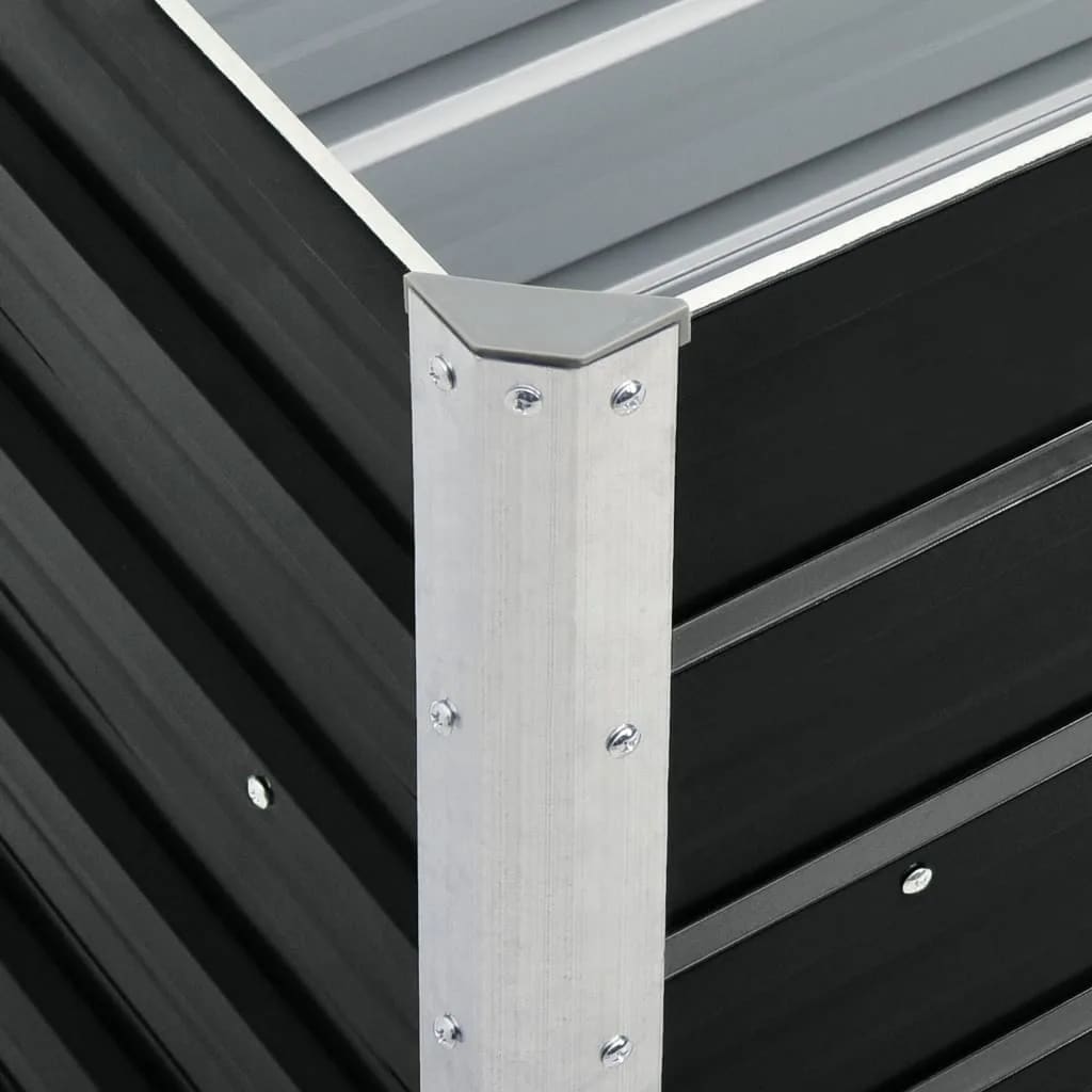 Canteiro elevado jardim aço galvanizado 240x40x77 cm antracite - Image 4
