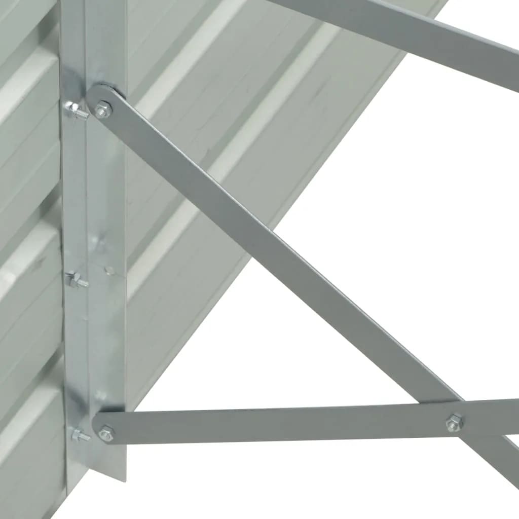 Canteiro elevado de jardim 480x80x77cm aço galvanizado castanho - Image 6