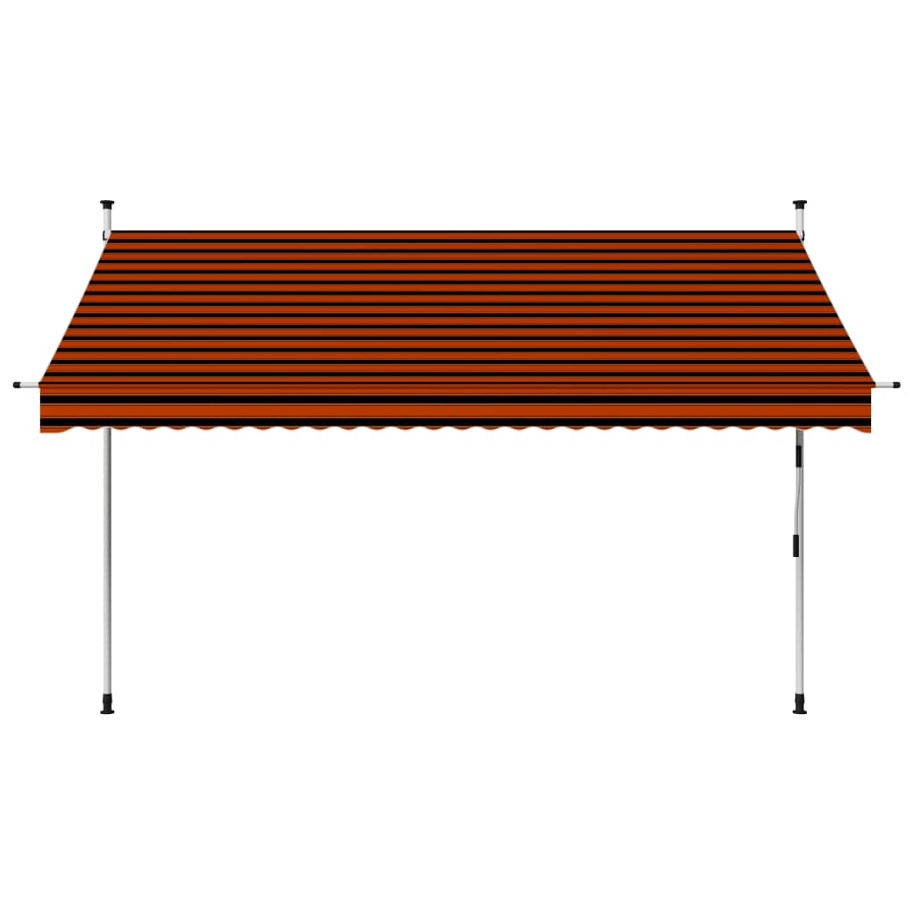 Toldo retrátil manual 300 cm laranja e castanho - Image 2