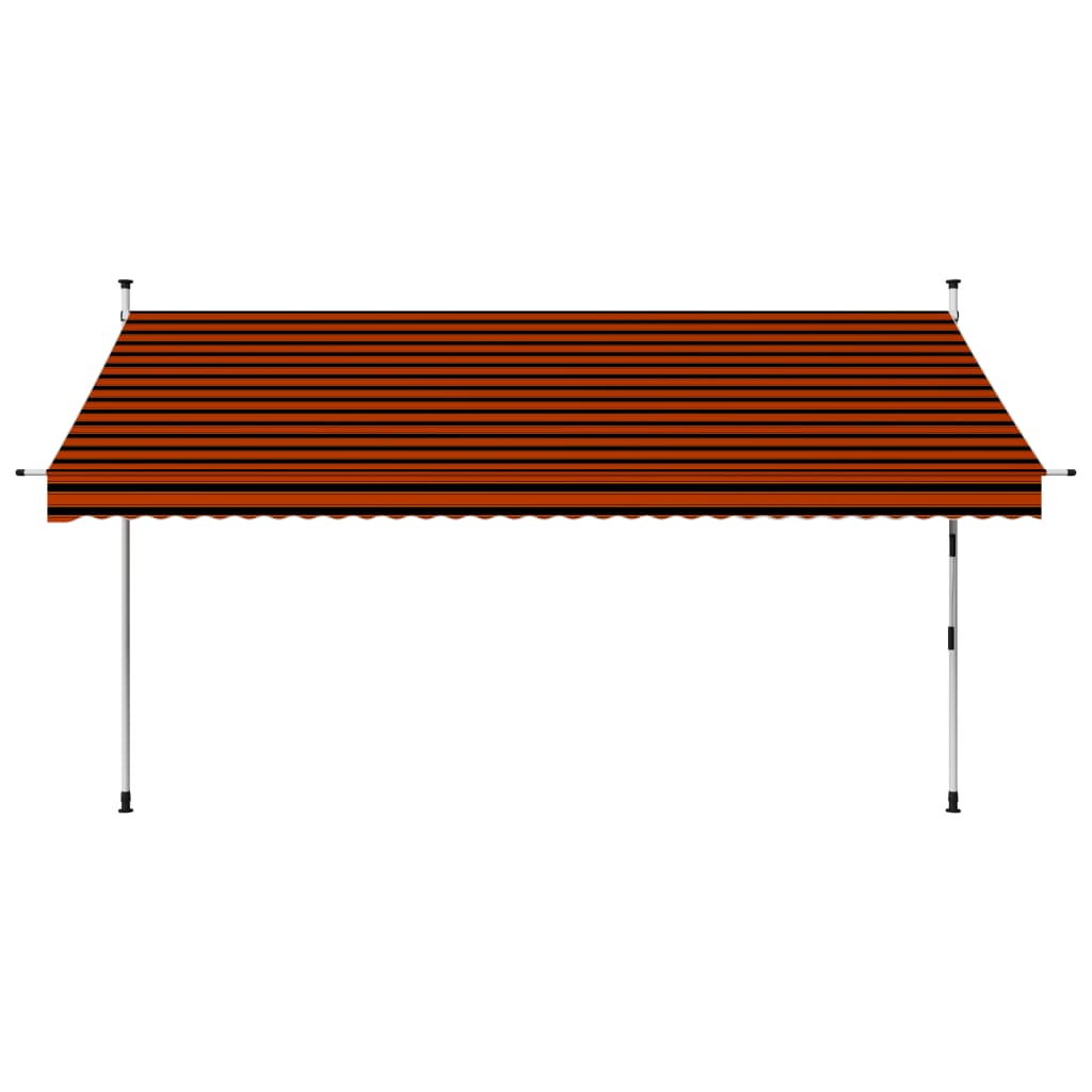 Toldo retrátil manual 350 cm laranja e castanho - Image 2