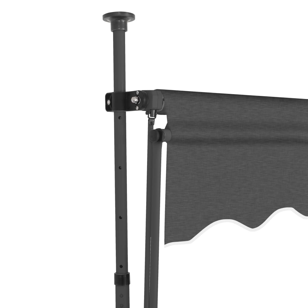 Toldo retrátil manual com LED 150 cm antracite - Image 4