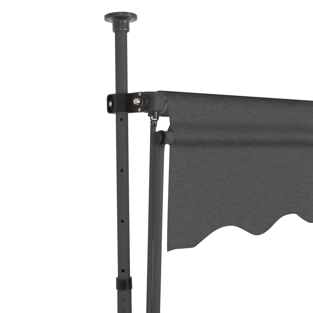 Toldo retrátil manual com LED 250 cm antracite - Image 4