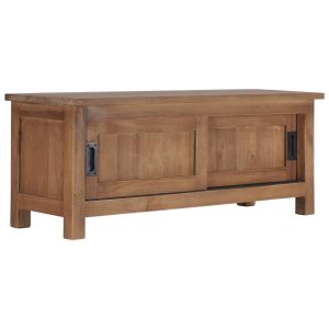 Móvel de TV 90x30x35 cm madeira de teca maciça