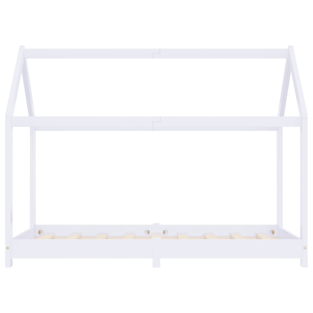 Estrutura de cama para crianças 80x160 cm pinho maciço branco - Image 3