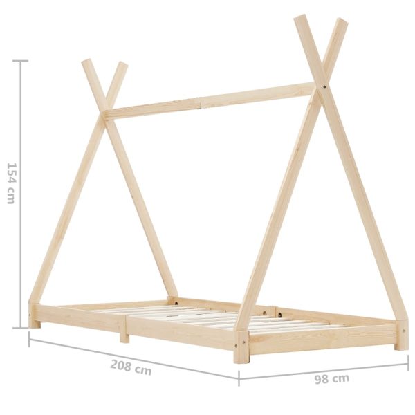 Estrutura de cama para crianças 90x200 cm pinho maciço - Image 7
