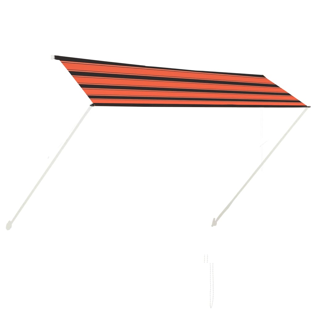 Toldo retrátil 300x150 cm laranja e castanho - Image 2