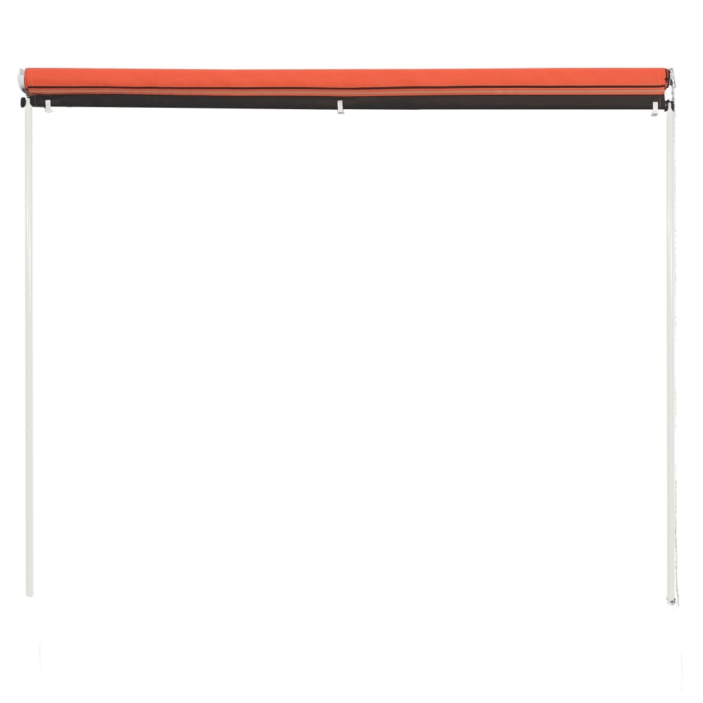 Toldo retrátil 300x150 cm laranja e castanho - Image 4