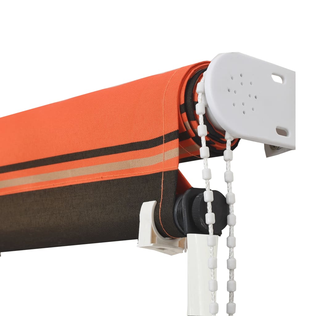 Toldo retrátil 300x150 cm laranja e castanho - Image 5