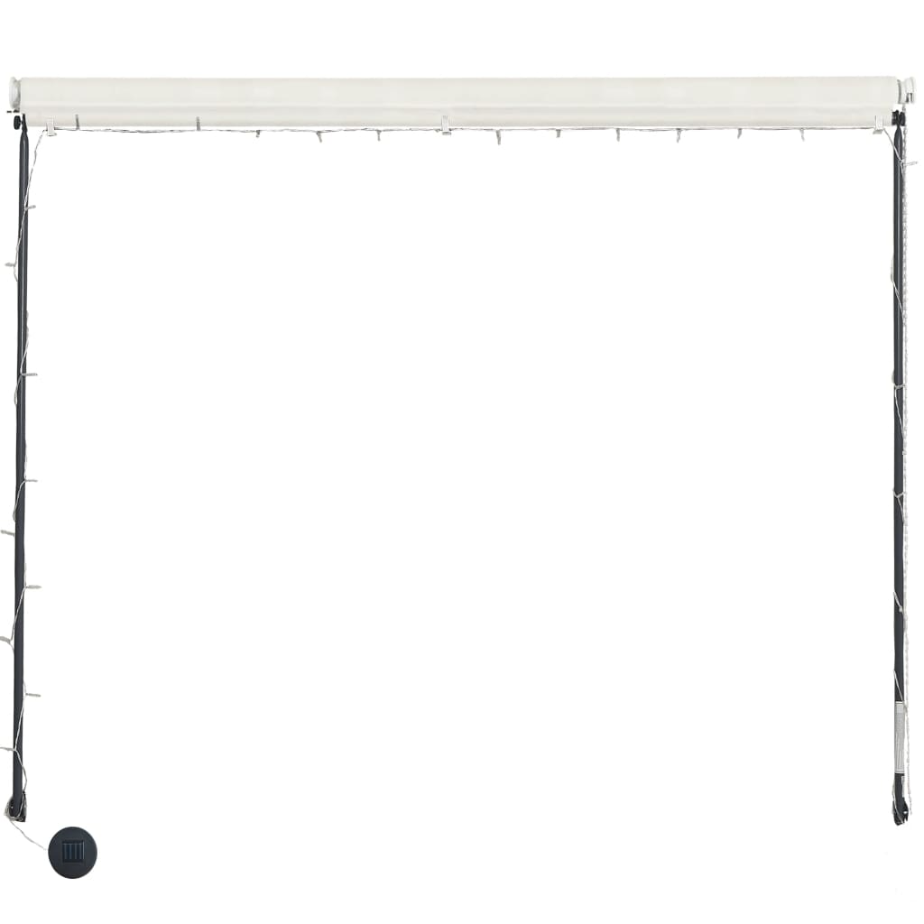 Toldo retrátil com LED 300x150 cm creme - Image 5