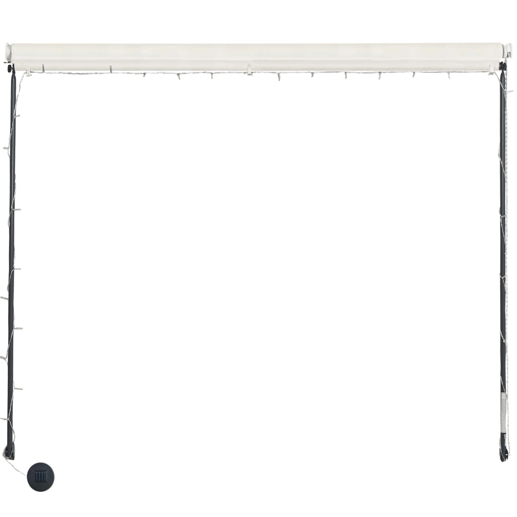 Toldo retrátil com LED 400x150 cm creme - Image 5