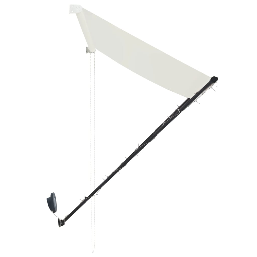 Toldo retrátil com LED 400x150 cm creme - Image 6