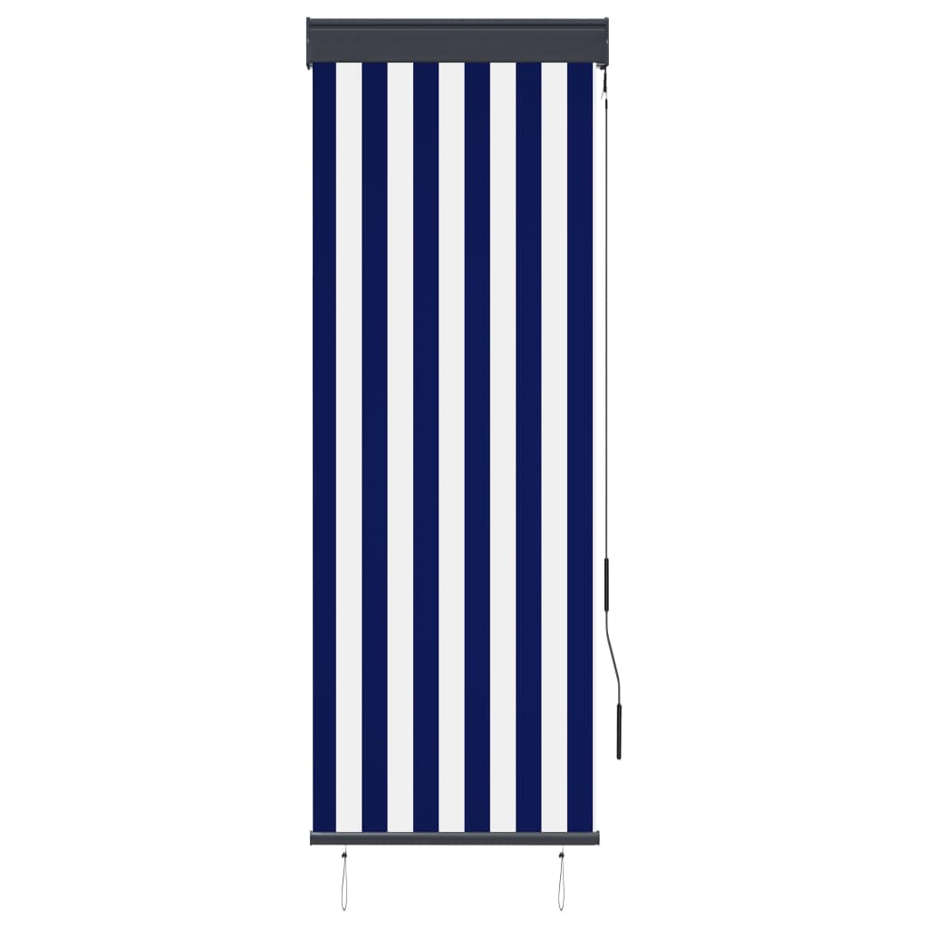 Estore de rolo para exterior 60x250 cm azul e branco - Image 2