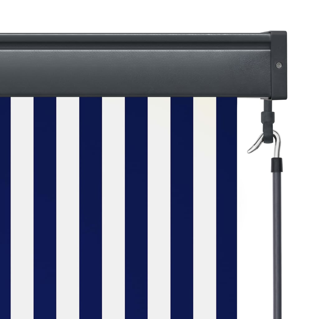 Estore de rolo para exterior 60x250 cm azul e branco - Image 6
