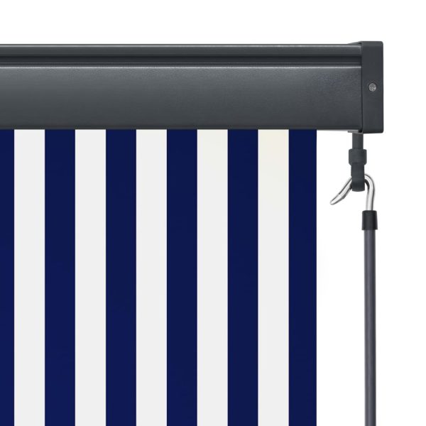 Estore de rolo para exterior 80x250 cm azul e branco - Image 6