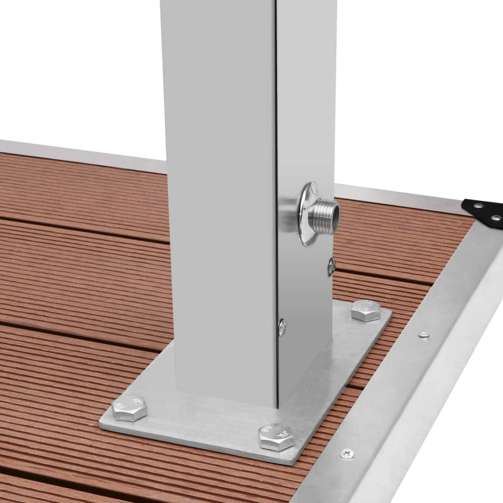 Chuveiro para exterior com base WPC aço inoxidável - Image 10