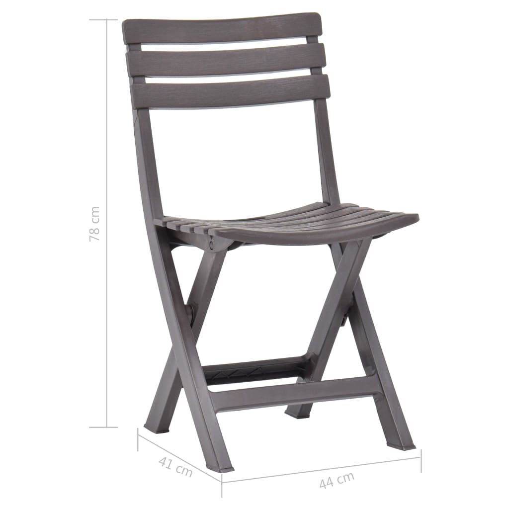Cadeiras de jardim dobráveis 2 pcs plástico moca - Image 9