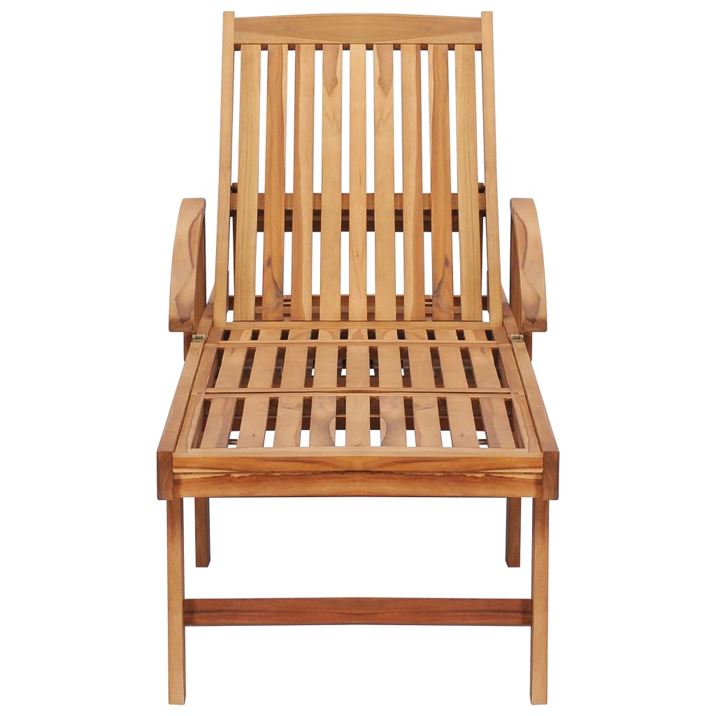 Espreguiçadeiras com mesa 2 pcs madeira de teca maciça - Image 6