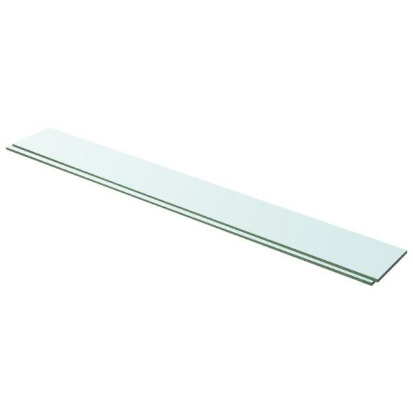 Prateleiras 2 pcs 100x12 cm vidro transparente