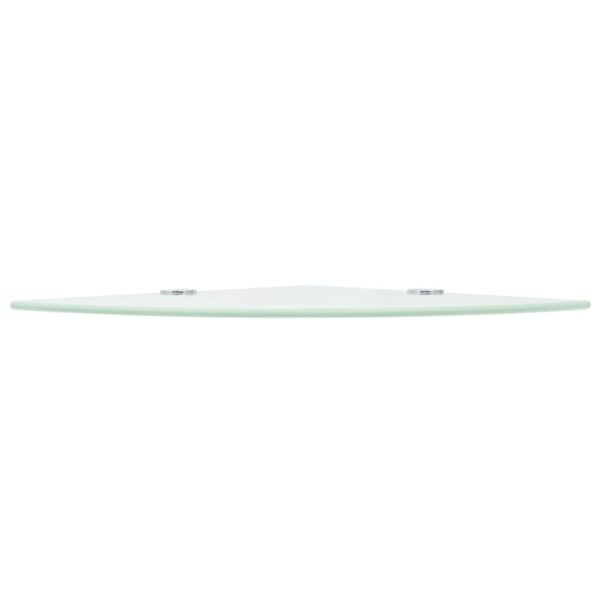 Prateleiras canto 2 pcs suportes cromados 25x25cm vidro branco - Image 4