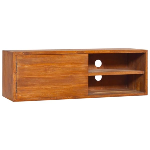 Armário de parede TV 90x30x30 cm madeira de teca maciça