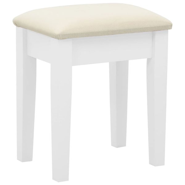 Toucador c/ banco 65x36x128 cm MDF e madeira paulownia branco - Image 9