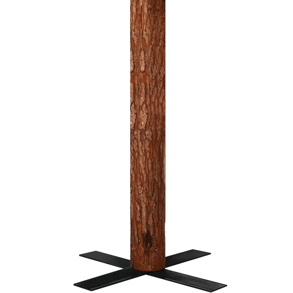 Árvore de Natal fina madeira genuína e neve branca 210 cm verde - Image 5