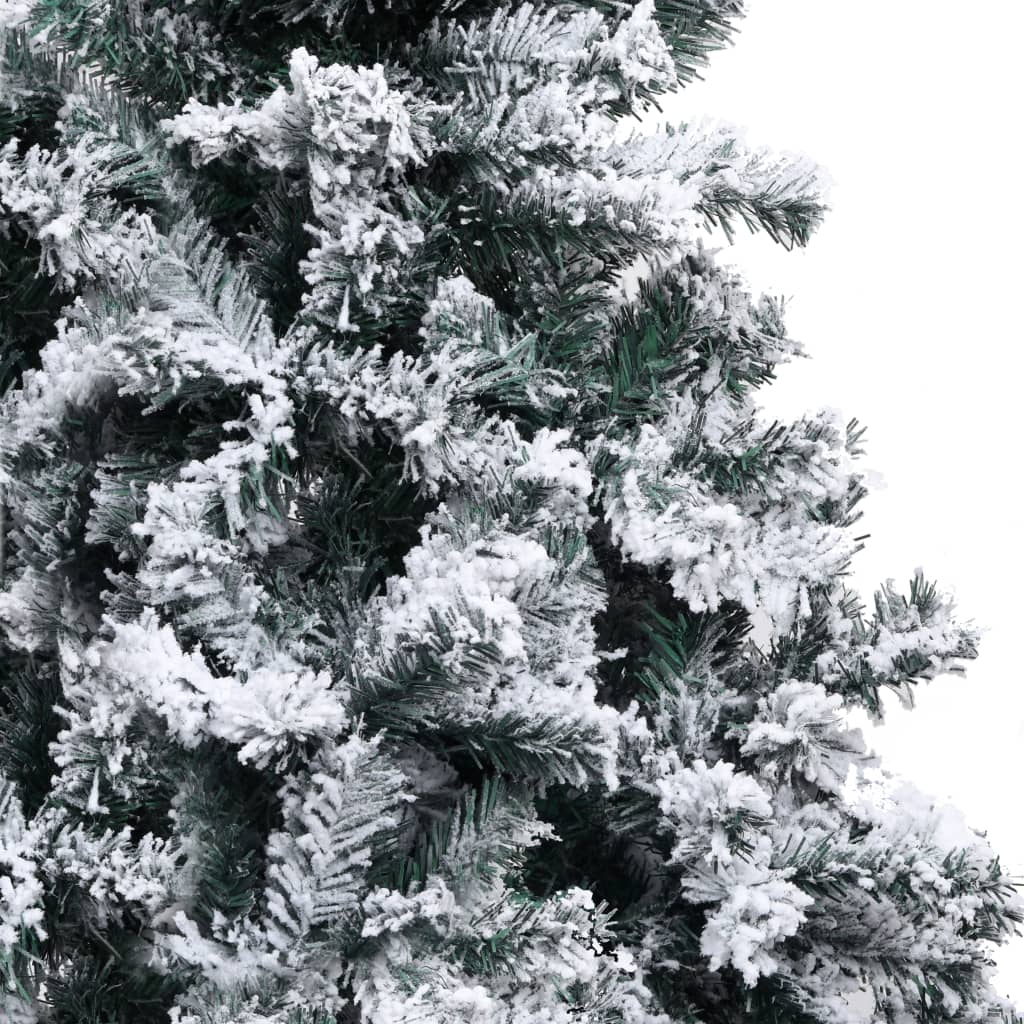 Árvore de Natal artificial c/ flocos de neve 150 cm PVC verde - Image 4