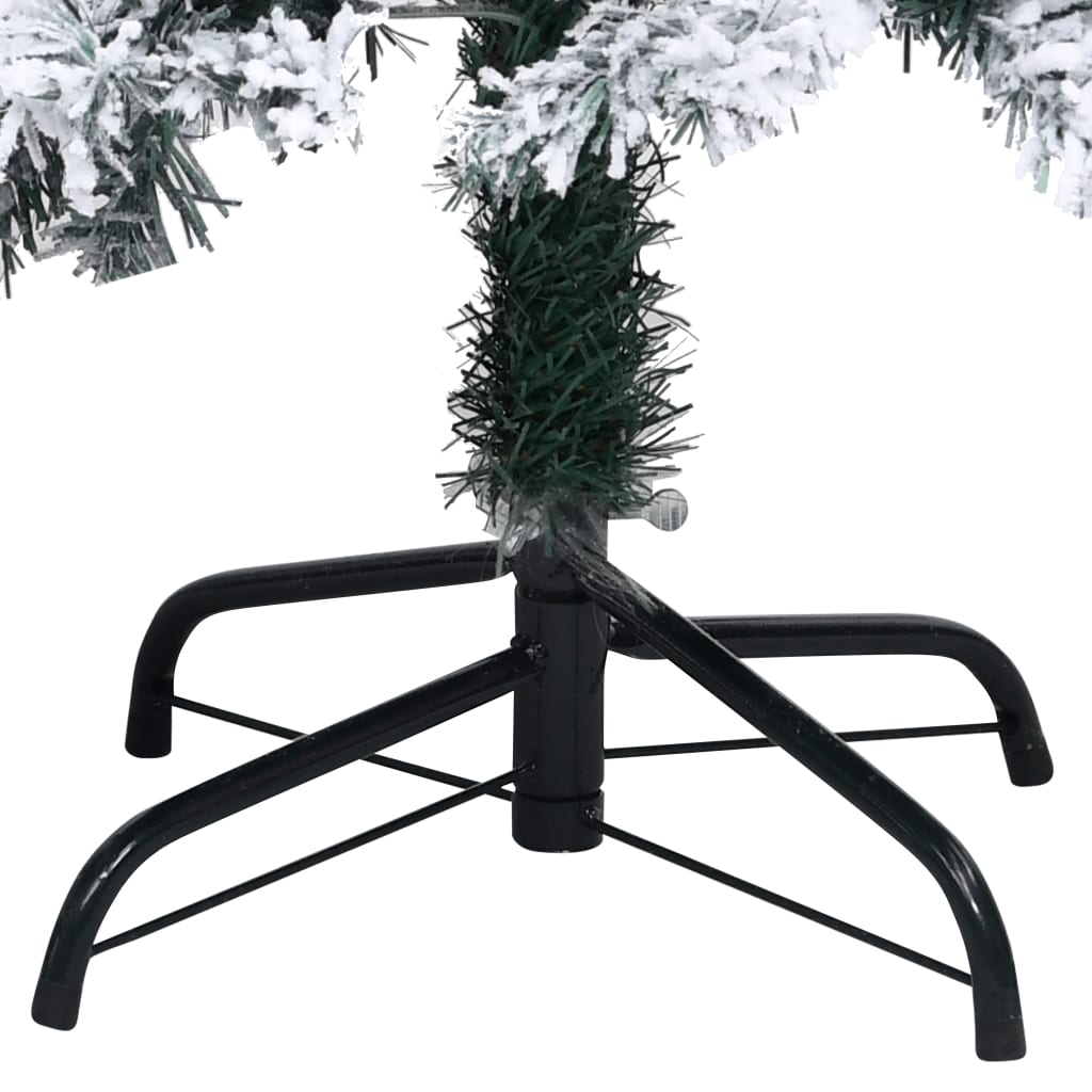 Árvore de Natal artificial c/ flocos de neve 150 cm PVC verde - Image 5