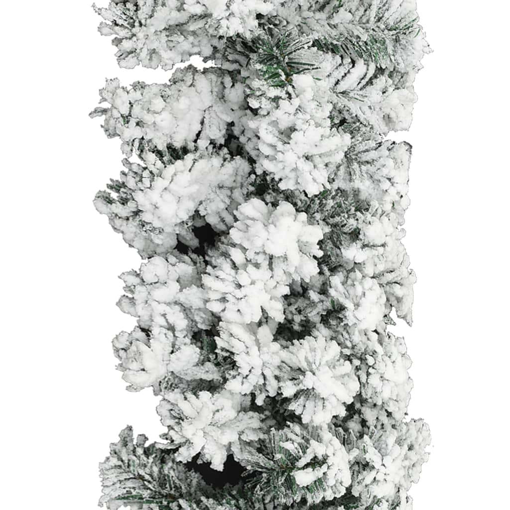 Grinalda de Natal com neve 10 m PVC verde - Image 3