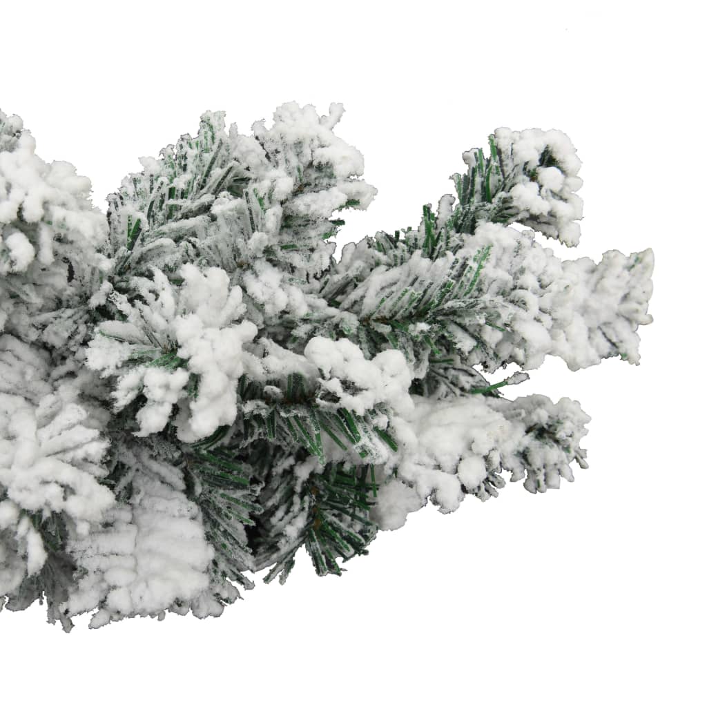 Grinalda de Natal com neve 10 m PVC verde - Image 4