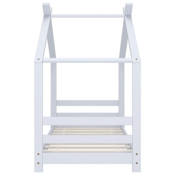 Estrutura de cama para crianças 70x140 cm pinho maciço branco - Image 3