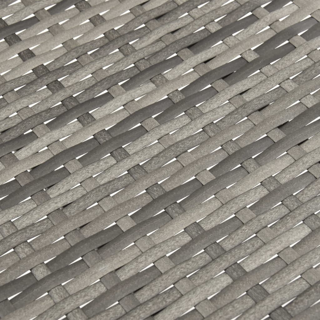 Cadeiras de exterior empilháveis 6 pcs vime PE cinzento - Image 8