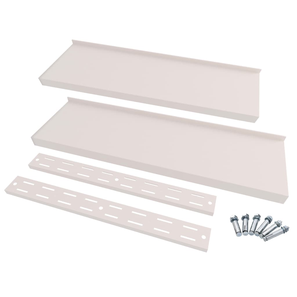 Prateleiras de parede suspensas 2 pcs 240x30 cm aço inoxidável - Image 3