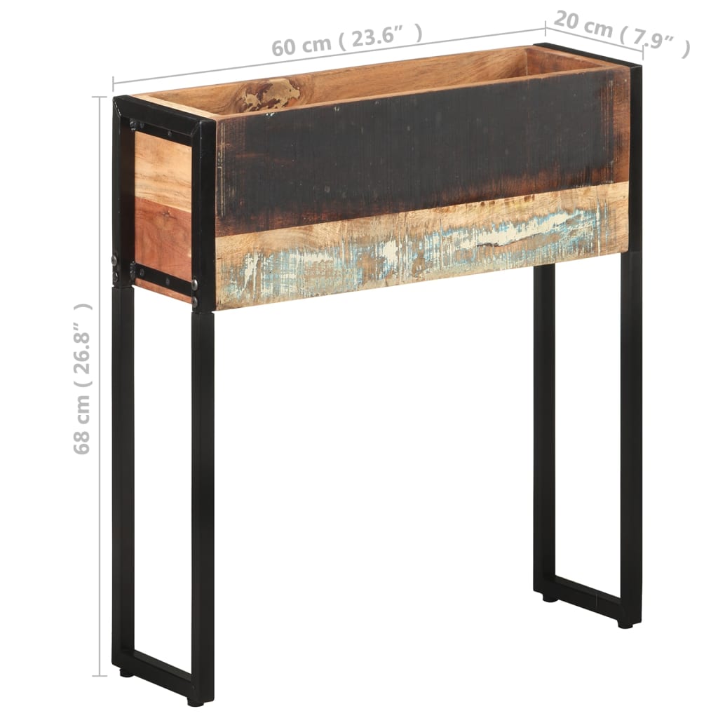 Vaso/floreira 60x20x68 cm madeira recuperada maciça - Image 8