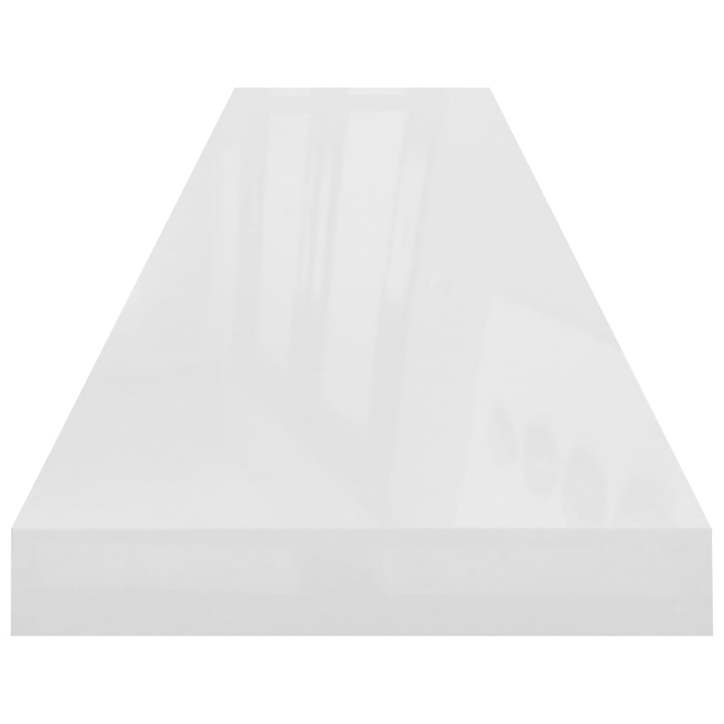 Prateleiras de parede suspensas 2 pcs 120x23,5x3,8cm MDF branco - Image 4