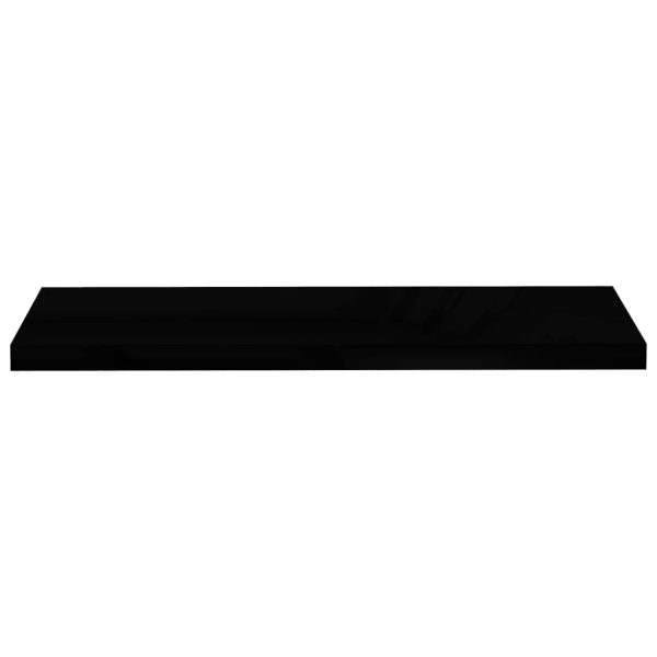 Prateleiras de parede suspensas 2 pcs 90x23,5x3,8cm MDF preto - Image 3