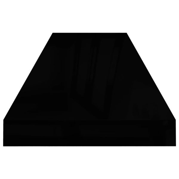 Prateleiras de parede suspensas 2 pcs 90x23,5x3,8cm MDF preto - Image 4