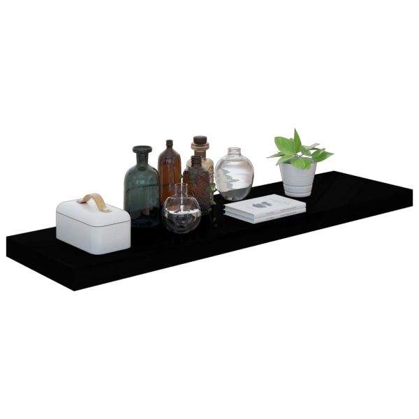 Prateleiras de parede suspensas 2 pcs 90x23,5x3,8cm MDF preto - Image 6