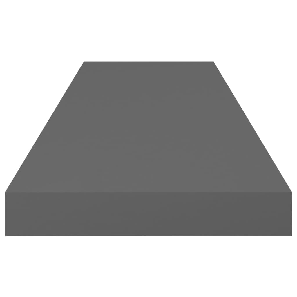 Prateleira de parede suspensa 80x23,5x3,8 cm MDF cinzento - Image 4