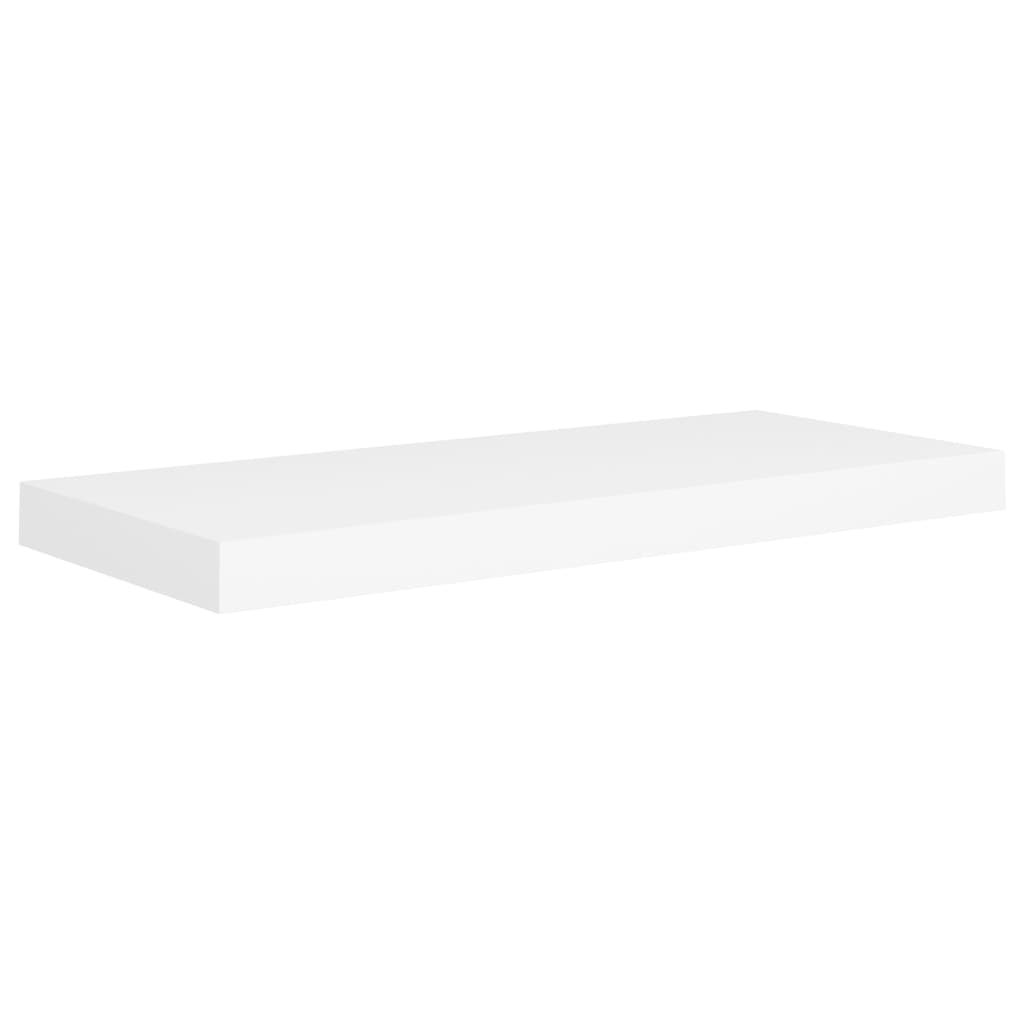 Prateleiras de parede suspensas 2 pcs 60x23,5x3,8cm MDF branco - Image 2